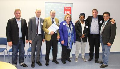 v.links: Richard Krill, Stefan Ziegmann, Gerd Sandler, Brigitte Glos, Said Hussen Ysuf, A. Schwarz, Mohamed Hedi Addala